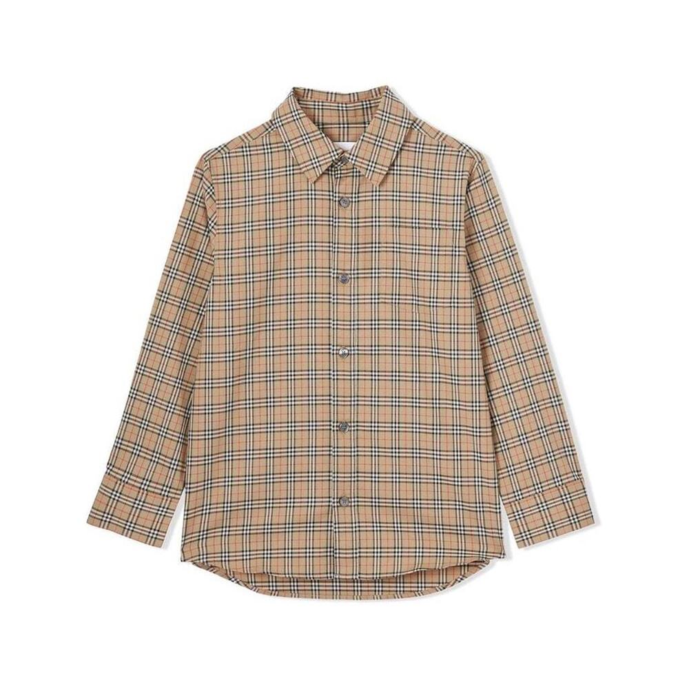 Burberry Kids Logo Vintage Check long sleeve shirt 8y
